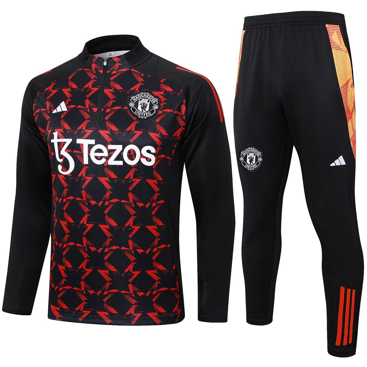 2024/25 Kids Mens Manchester United Pre-Match 1/4 Zip Tracksuit 24