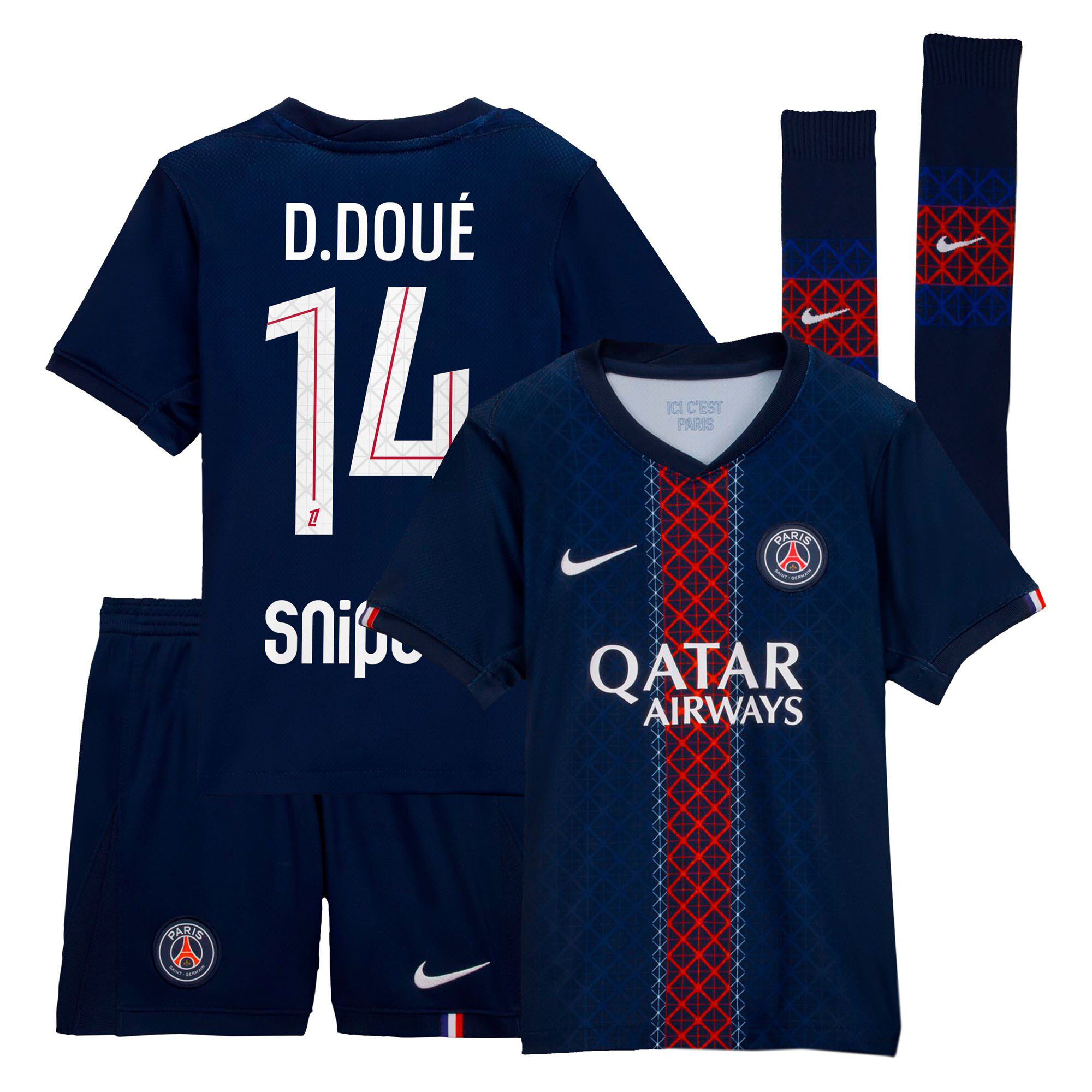 2025-26 Paris Saint-Germain Home Football Kits 25/26 Kids Adults