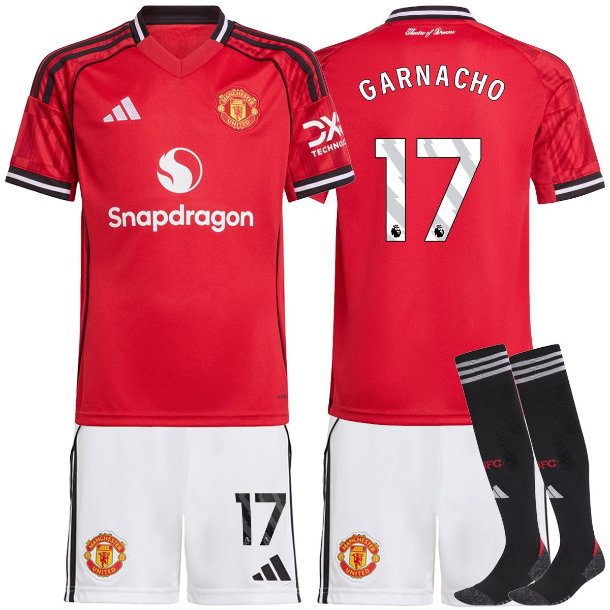 2025-26 Manchester United Home Football Kits 25/26 Kids Adults