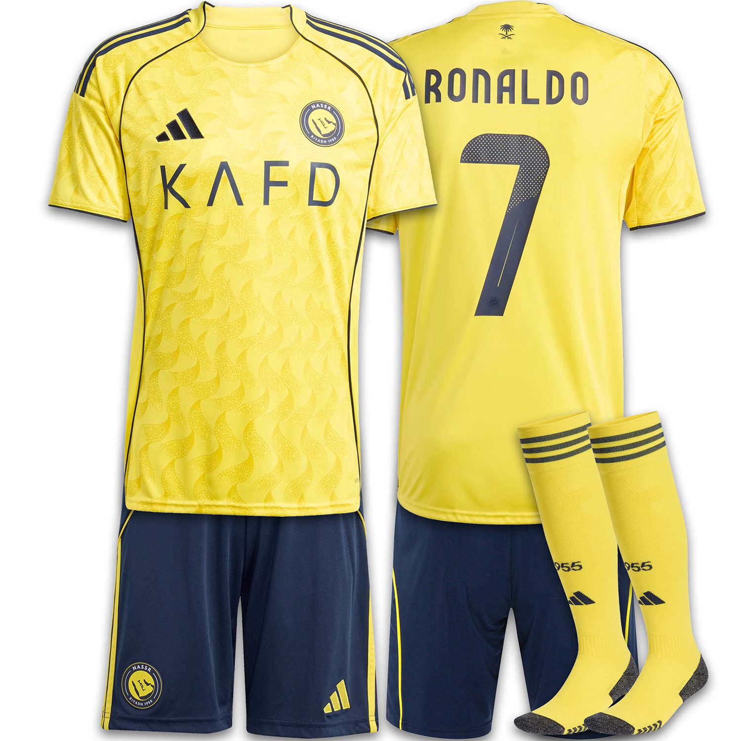 Al NASSR FC Jersey Kit For Kids Adult/Children Soccer Jerseys New Sesson Unisex Yellow Blue Football Kits Boys' Football Training Sportswear Girls Tracksuit Holiday Gifts 9