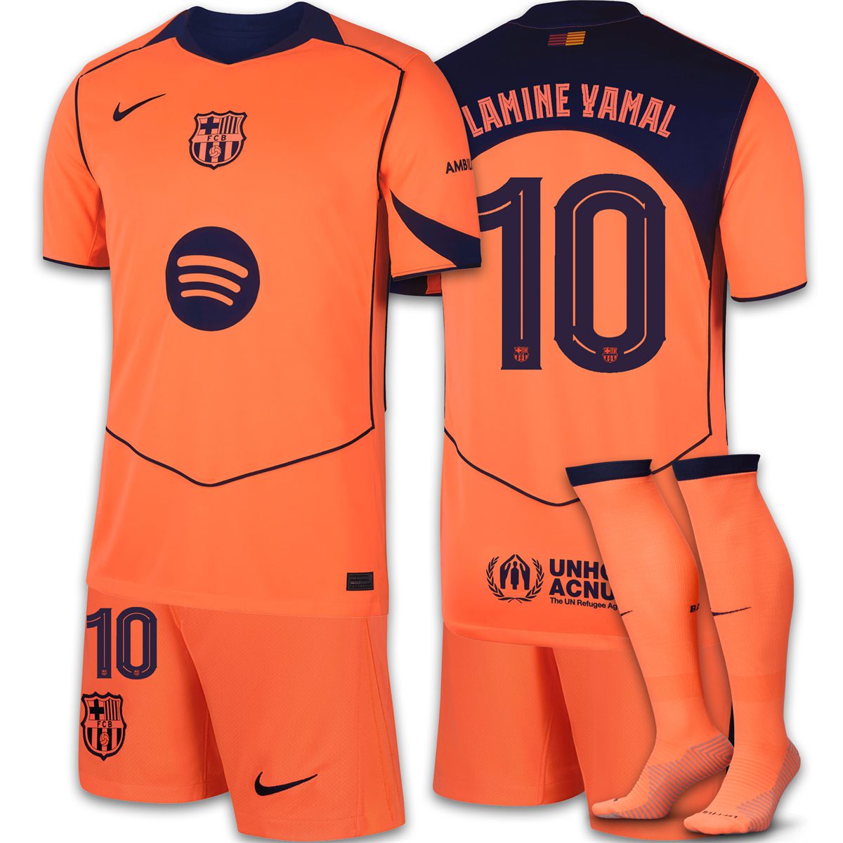 25/26 FC Barcelona Nike T90 Third Stadium Kit Kids 2025-26